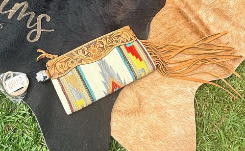 American Darling | The Western Fringe Tooled Leather Wristlet