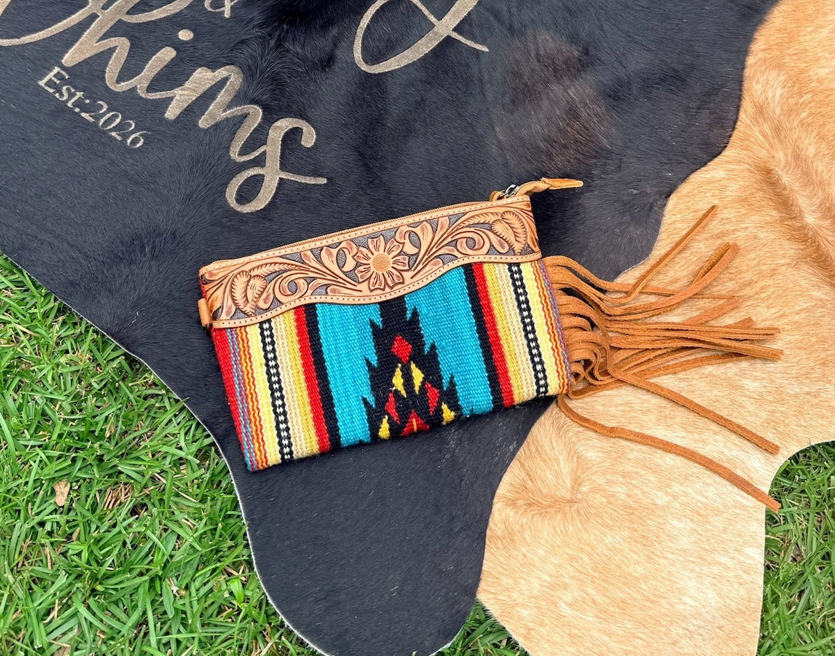 American Darling | The Western Fringe Tooled Leather Wristlet
