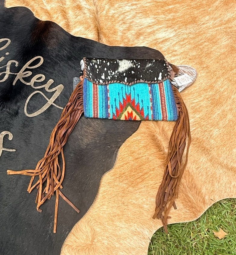 American Darling | Turquoise Trail Saddle Blanket & Hair-on-Hide Crossbody