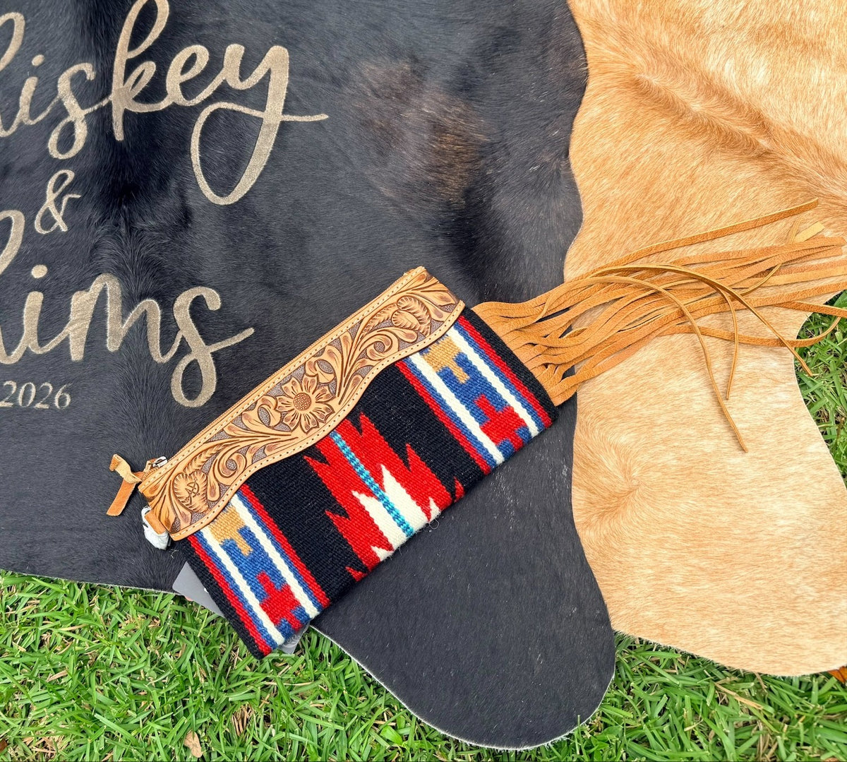 American Darling | The Western Fringe Tooled Leather Wristlet