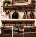 The Stockman's Reserve | 72" & 36" Cowhide & Stone Inlay Wall Shelf