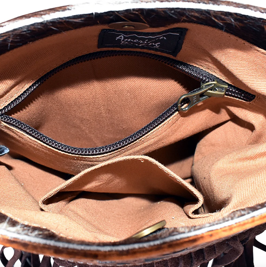 American Darling | Midnight Fringe Hair-on-Hide Crossbody (Concealed Carry)